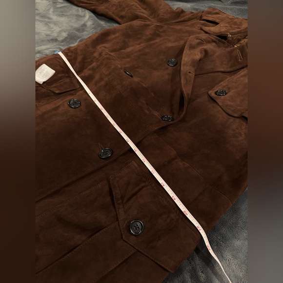 Ralph Lauren Goat Suede Trench - NWT Brown Suede Jacket - Picture 15 of 16